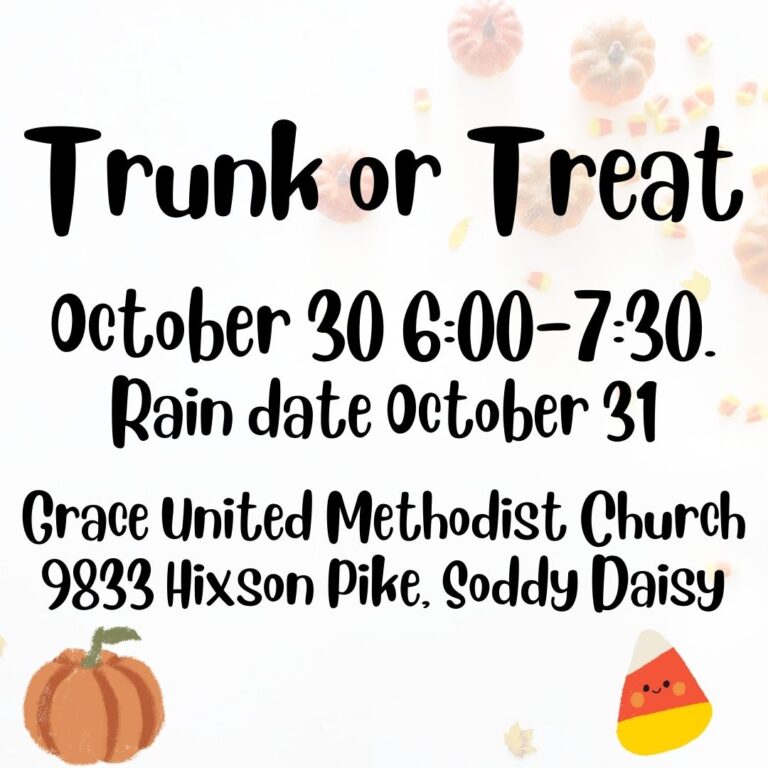 Trunk or Treat: October 30, 2021 6:00-7:30 (rain date October 31)